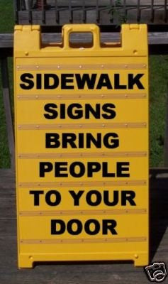 Rolling Swinger Message Board Sidewalk Sign