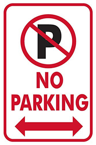 No Parking (With Arrows) PVC Parking Sign - 2000signs.com