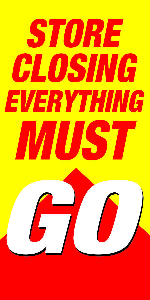 Everything Must Go Easel Sign — screengemsinc